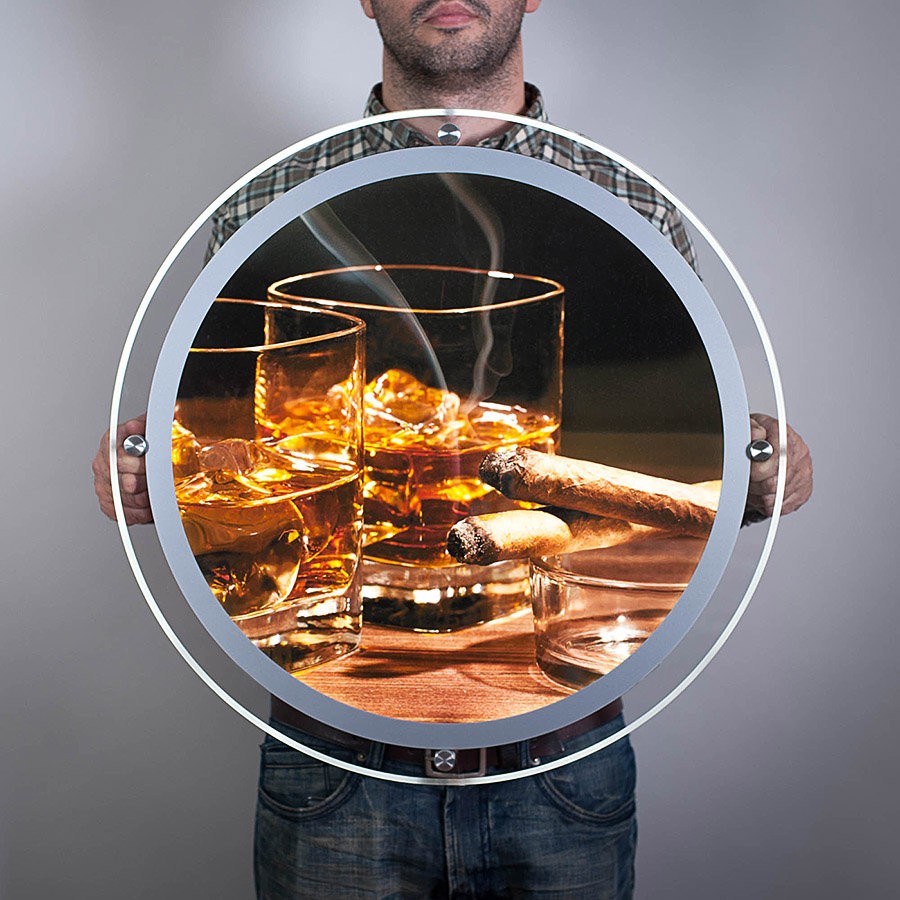 Круглая световая панель Cristal Round